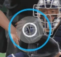 Cropped blue release circle approaching the white timing circle
