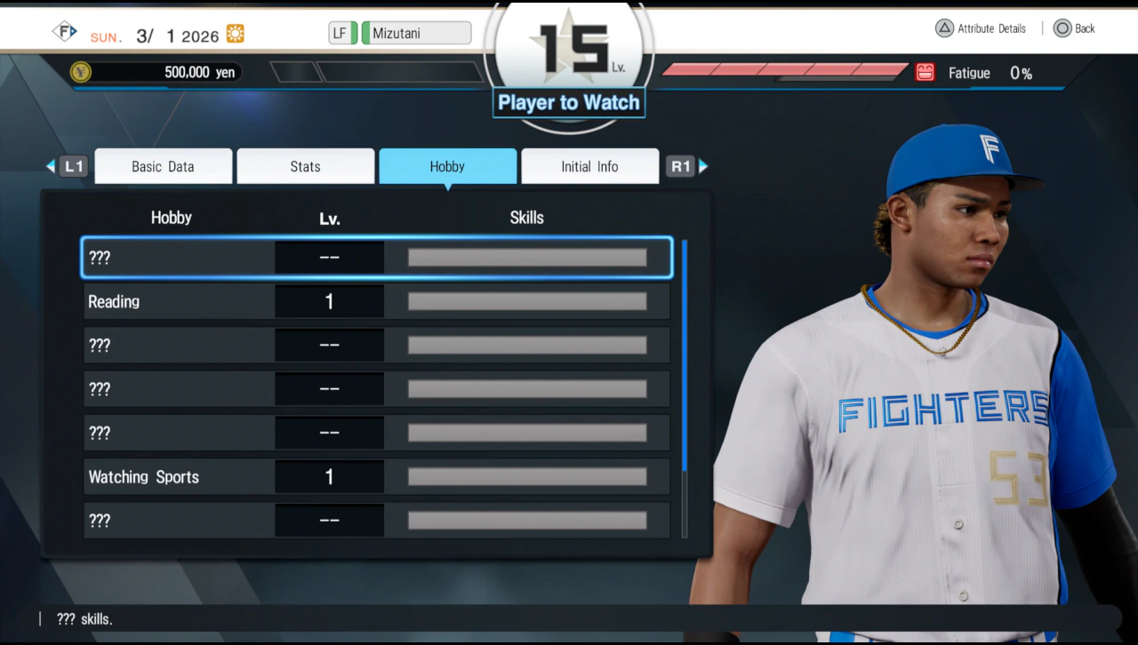 Star Player hobby levels and progress