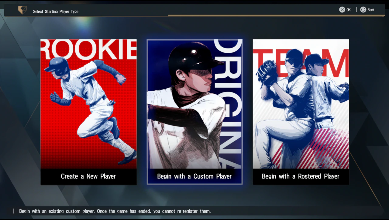 Star Player starting player type selection