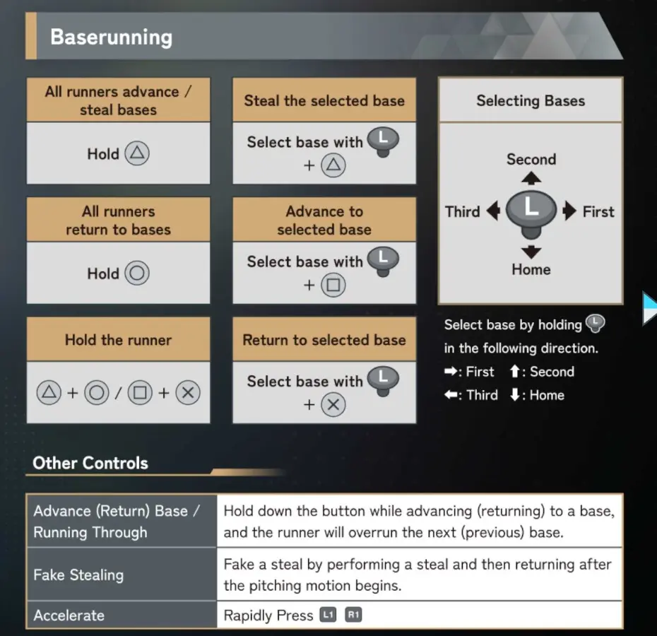 Official baserunning controls