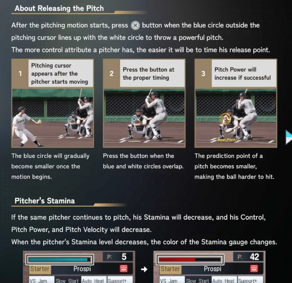 Official pitch release and stamina explanation