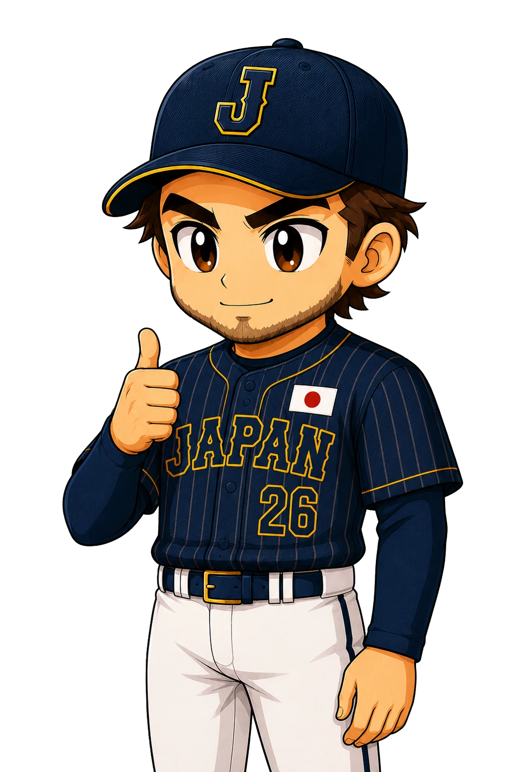 Takumi — confident expression in the locked number 26 uniform