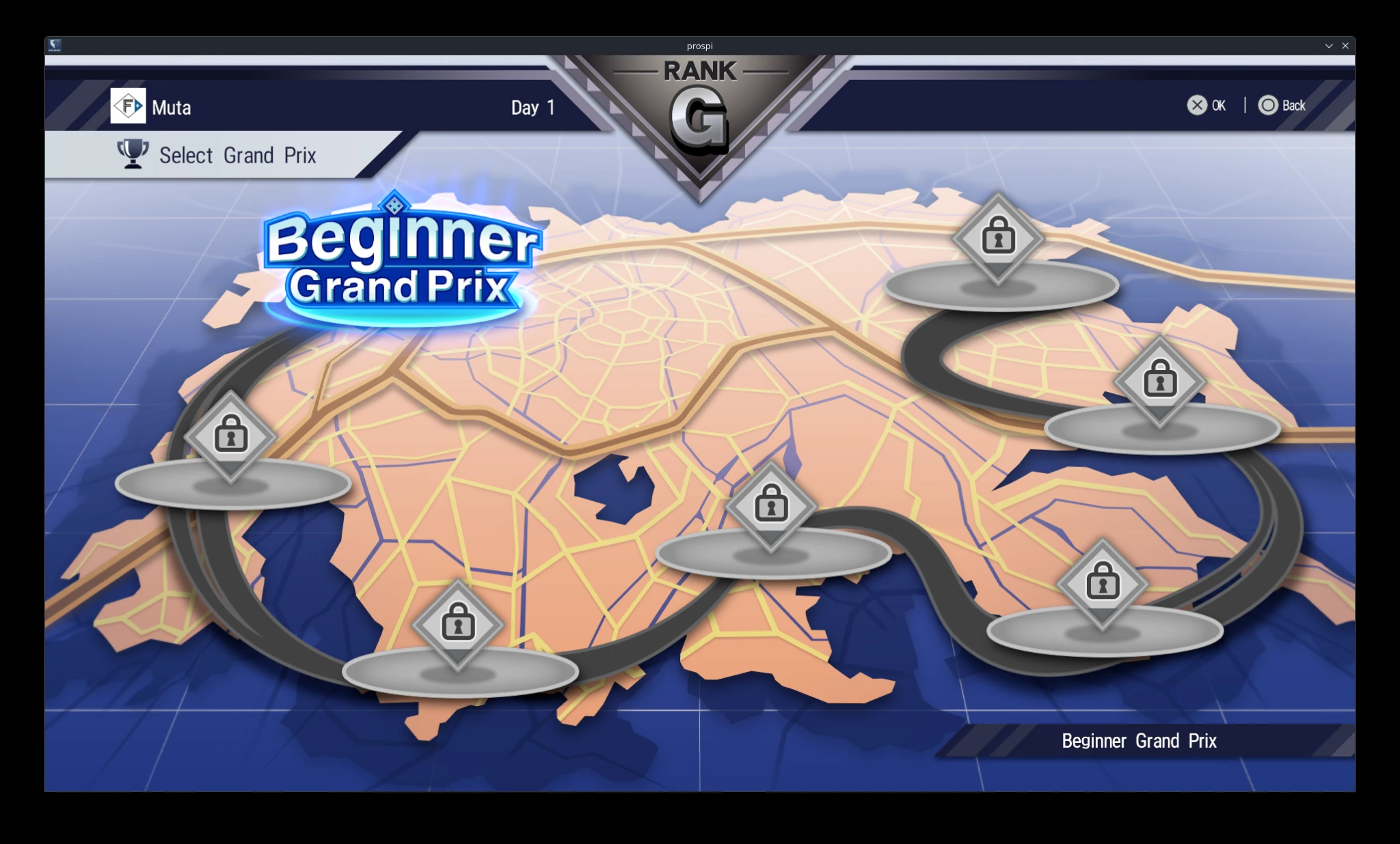 Beginner Grand Prix progression map