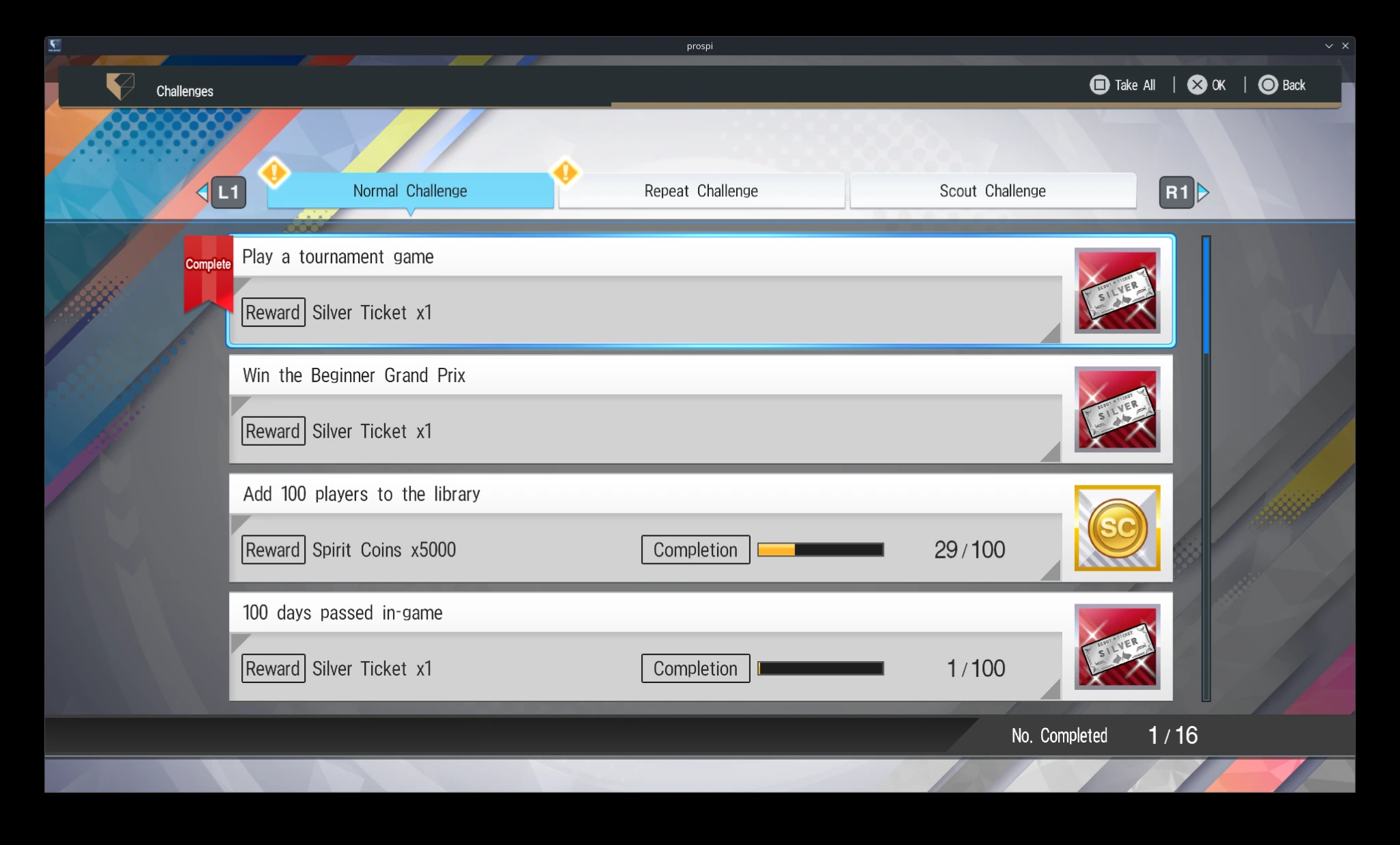 Grand Prix completed challenge ready for collection